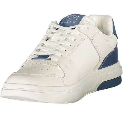SEO. Tommy Hilfiger Herren Sneaker Weiss – Sportschuhe für Frühjahr/Sommer mit Logo - Detail - Rot Linkreich
