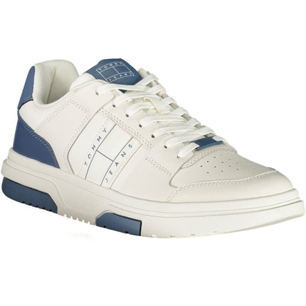 SEO. Tommy Hilfiger Herren Sneaker Weiss – Sportschuhe für Frühjahr/Sommer mit Logo - Detail - Rot Linkreich