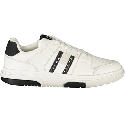 SEO. Tommy Hilfiger Herren - Sneaker Weiss – Sportschuhe mit grünen Details für Herbst/Winter - Weiß (BI0GJ) Linkreich