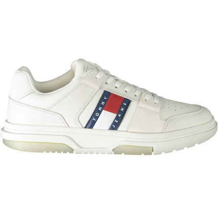 SEO. Tommy Hilfiger Herren - Sneaker Weiss – Sportschuhe mit grünen Details für Herbst/Winter - Weiß (BITCR) Linkreich