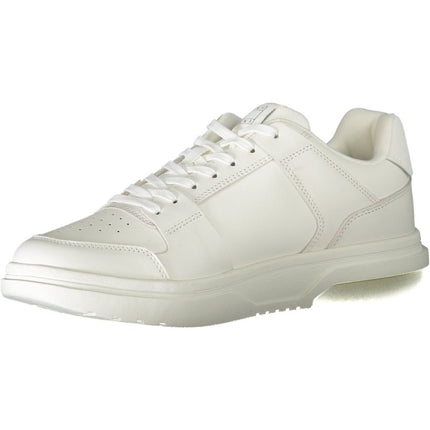 SEO. Tommy Hilfiger Herren - Sneaker Weiss – Sportschuhe mit grünen Details für Herbst/Winter - Weiß Linkreich