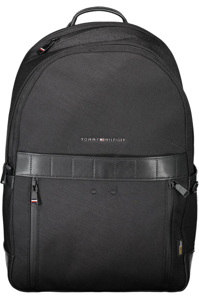 SEO. Tommy Hilfiger Rucksack Herren – Schwarzer Alltagsrucksack mit Logo - Details - Schwarz Linkreich