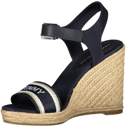 SEO. Tommy Hilfiger Sandalen Damen – Blaue Keilsandalen mit Schnürung | soulluna.de - Blau Linkreich