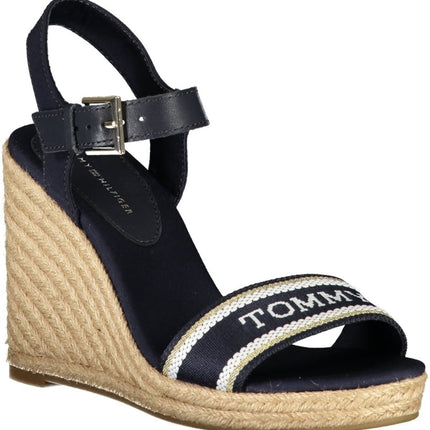 SEO. Tommy Hilfiger Sandalen Damen – Blaue Keilsandalen mit Schnürung | soulluna.de - Blau Linkreich
