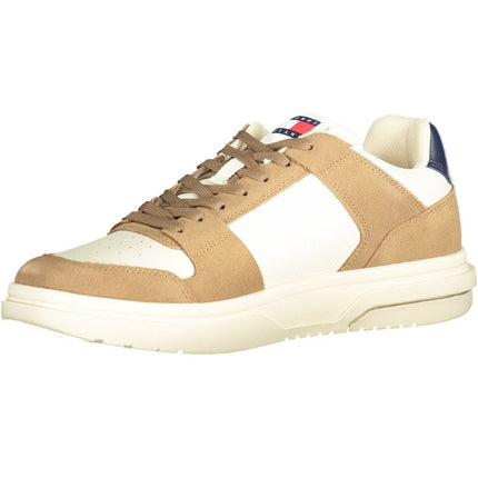 SEO. Tommy Hilfiger Sneaker Herren – Blaue Sportschuhe für Herbst/Winter mit Logo - Details - Beige Linkreich