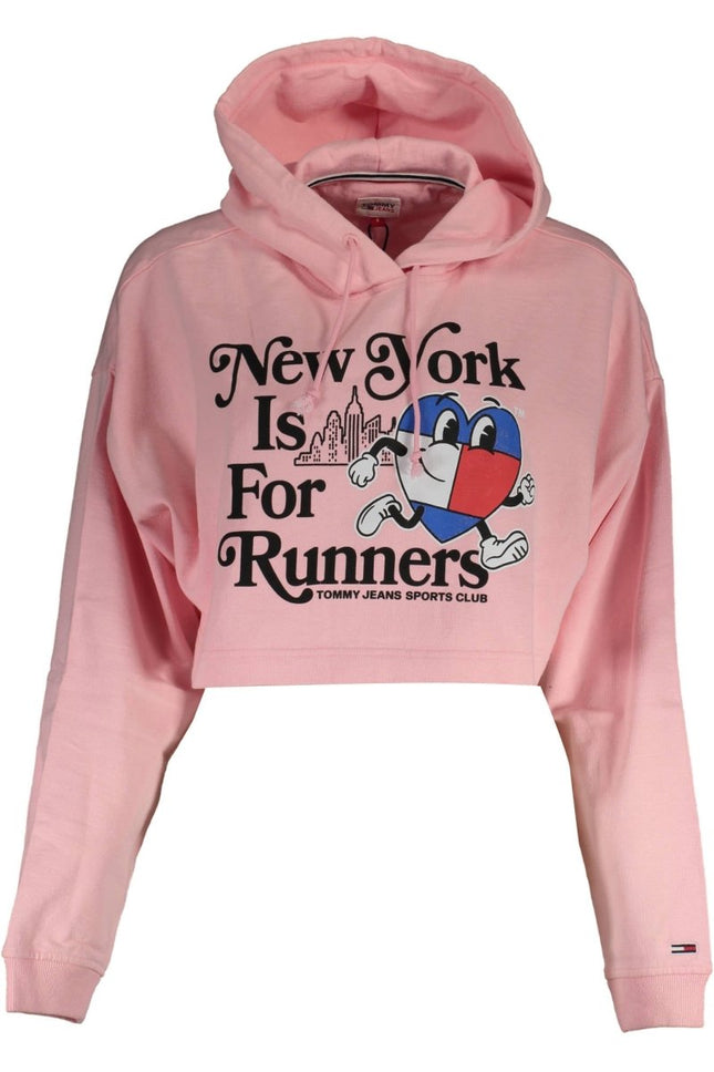 SEO. Tommy Hilfiger Sweatshirt Damen – Pink Kapuzenpullover für Herbst/Winter - Rosa Linkreich