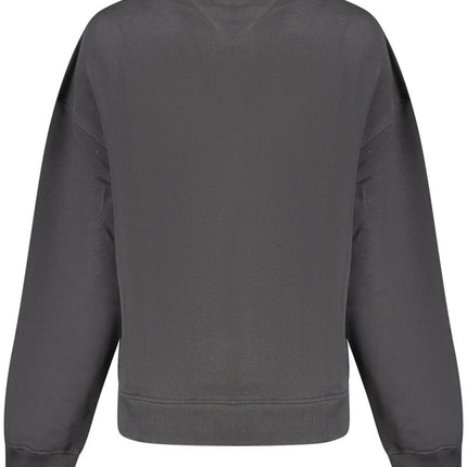 SEO. Tommy Hilfiger Sweatshirt Damen Schwarz – Gebürstete Baumwolle mit Logo - Stickerei - Schwarz Linkreich