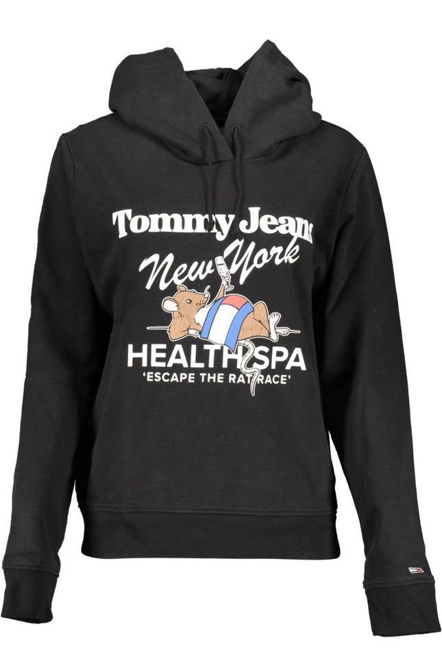 SEO. Tommy Hilfiger Sweatshirt Damen Schwarz – Kapuzenpullover für Herbst/Winter - Schwarz Linkreich