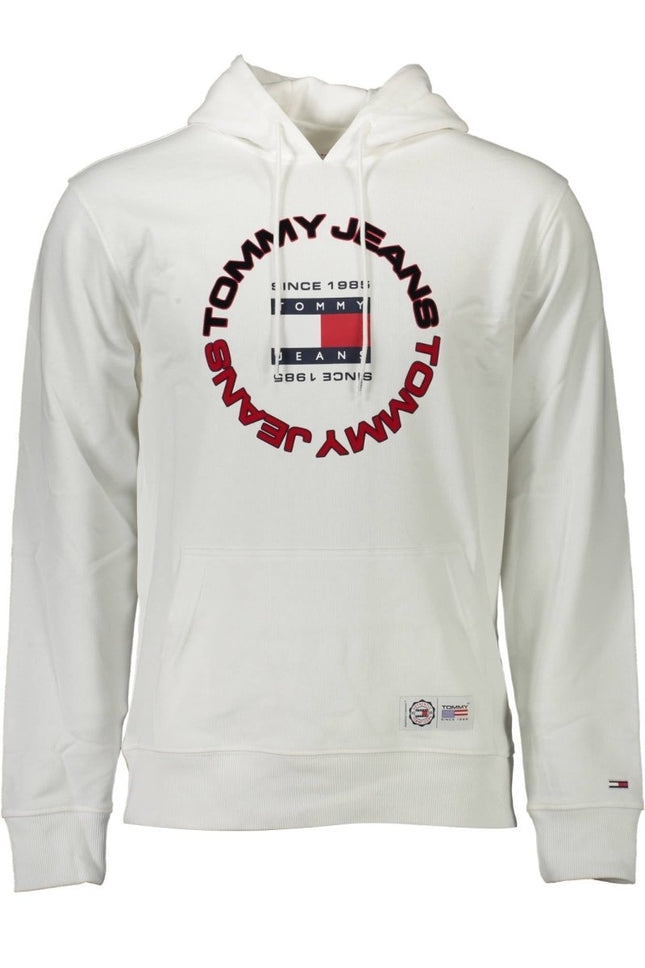 SEO. Tommy Hilfiger Sweatshirt Herren Weiss – Kapuzenpullover aus Baumwolle für Herbst/Winter - Weiß Linkreich