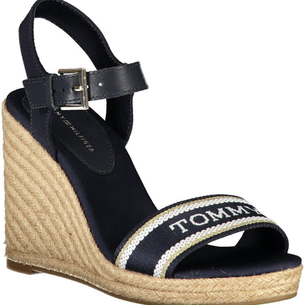 Tommy Hilfiger Sandalen Damen – Blaue Keilsandalen mit Schnürung | soulluna.de