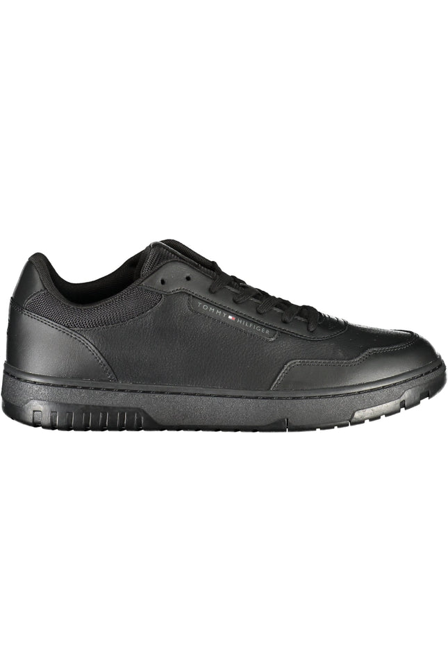 Tommy Hilfiger Herren Sportschuhe Schwarz – Klassische Sneaker aus Leder
