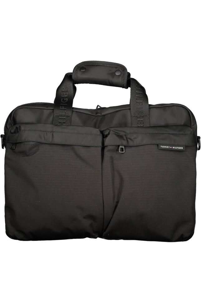 Tommy Hilfiger Herren Aktentasche Schwarz – Recyceltes Polyester mit Laptopfach