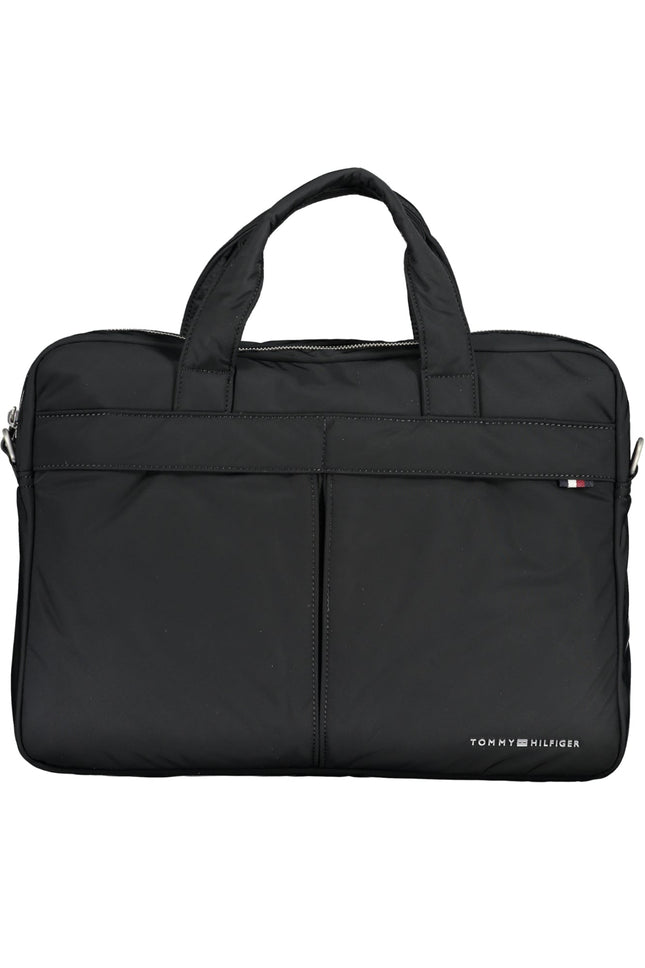 Tommy Hilfiger Aktentasche Herren – Schwarze Business-Tasche mit Laptopfach