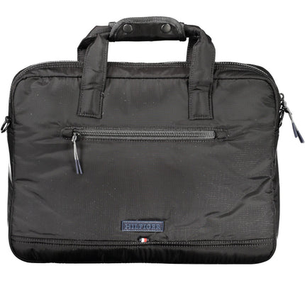 Tommy Hilfiger Aktentasche Herren – Schwarze Business-Tasche aus recyceltem Nylon