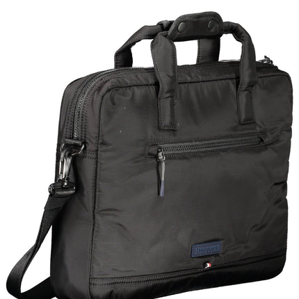 Tommy Hilfiger Aktentasche Herren – Schwarze Business-Tasche aus recyceltem Nylon