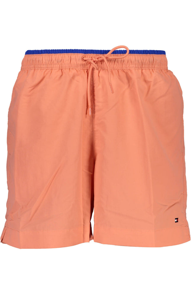 Tommy Hilfiger Badeanzug Herren Rosa – Recyceltes Nylon mit Logo-Details