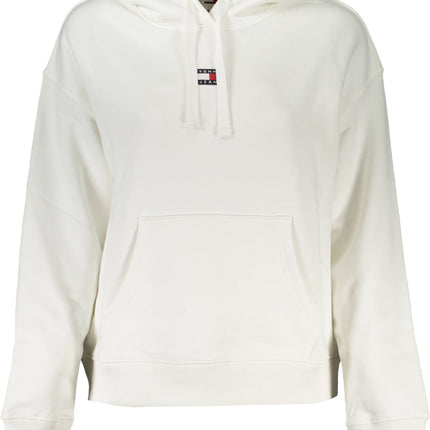 Tommy Hilfiger Damen-Sweatshirt mit Reißverschluss Weiß – Kapuze & Logo