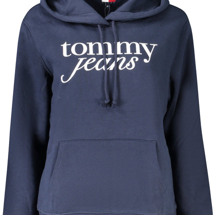 Tommy Hilfiger Sweatshirt Damen Blau – Kapuzenpullover aus Baumwolle für Herbst/Winter