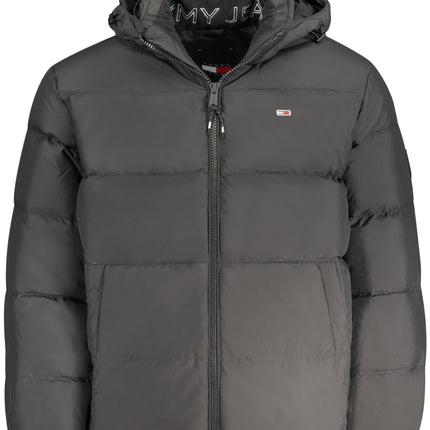 Tommy Hilfiger Herrenjacke Schwarz – Recycelte Winterjacke mit Kapuze