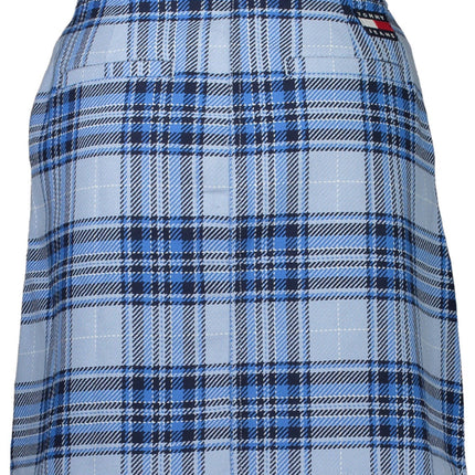 Tommy Hilfiger Hellblauer Kurzer Rock Für Damen – Bio-Baumwolle & Stickerei