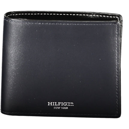 Tommy Hilfiger Geldbörse Herren – Blaue Brieftasche aus Leder mit Logo