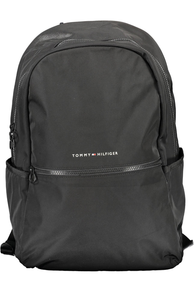 Tommy Hilfiger Rucksack Herren – Schwarzer Alltagsrucksack mit Laptopfach