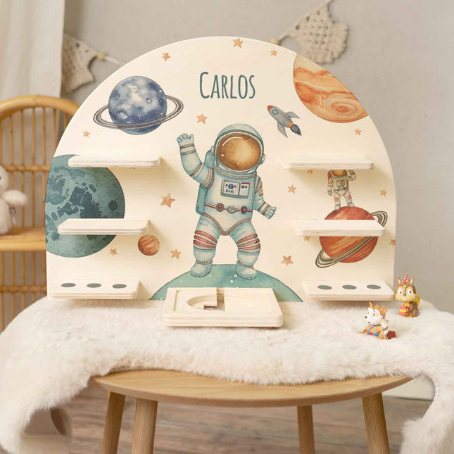 SEO. Toniebox Regal für Kinderzimmer - Astronaut - Personalisiert mit Namen - Linkreich