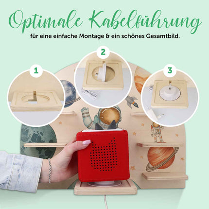 SEO. Toniebox Regal für Kinderzimmer - Astronaut - Personalisiert mit Namen - Linkreich