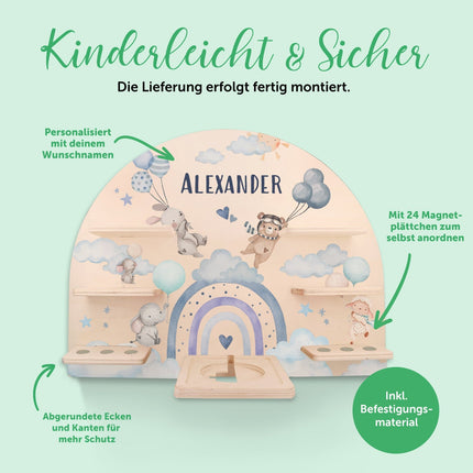 SEO. Toniebox Regal für Kinderzimmer - Ballon - Personalisiert mit Namen - Linkreich