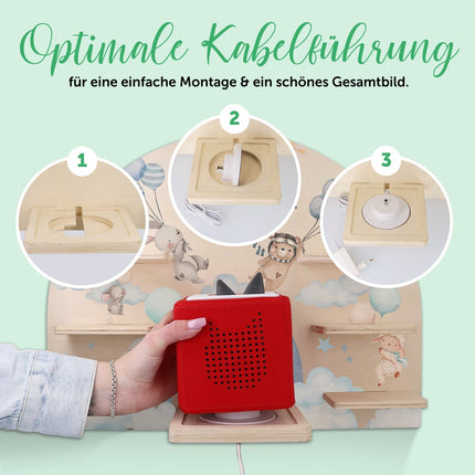SEO. Toniebox Regal für Kinderzimmer - Ballon - Personalisiert mit Namen - Linkreich