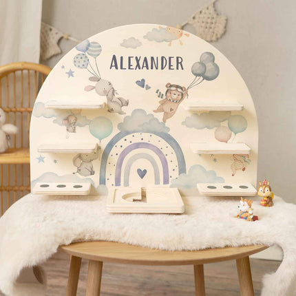 SEO. Toniebox Regal für Kinderzimmer - Ballon - Personalisiert mit Namen - Linkreich