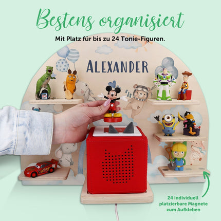 SEO. Toniebox Regal für Kinderzimmer - Ballon - Personalisiert mit Namen - Linkreich