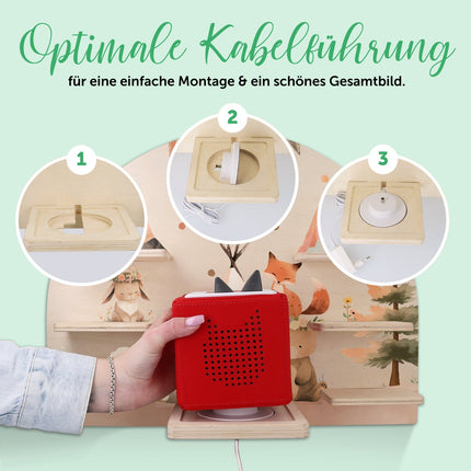 SEO. Toniebox Regal für Kinderzimmer - Camping - Personalisiert mit Namen - Linkreich