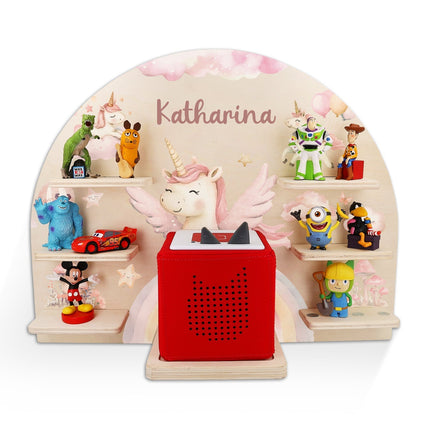SEO. Toniebox Regal für Kinderzimmer - Einhorn - Personalisiert mit Namen - Linkreich