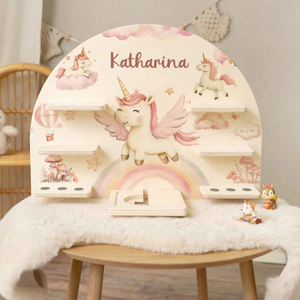 SEO. Toniebox Regal für Kinderzimmer - Einhorn - Personalisiert mit Namen - Linkreich