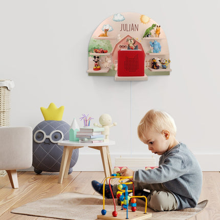 SEO. Toniebox Regal für Kinderzimmer - Farm - Personalisiert mit Namen - Linkreich