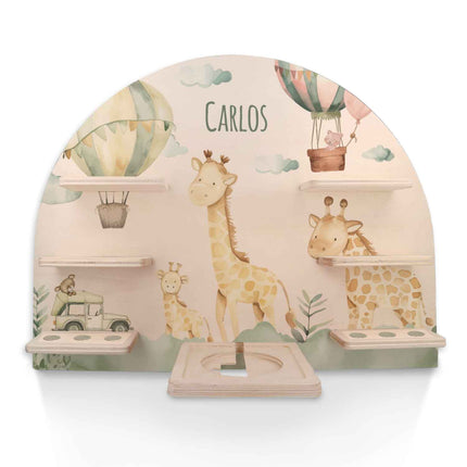 SEO. Toniebox Regal für Kinderzimmer - Giraffe - Personalisiert mit Namen - Linkreich