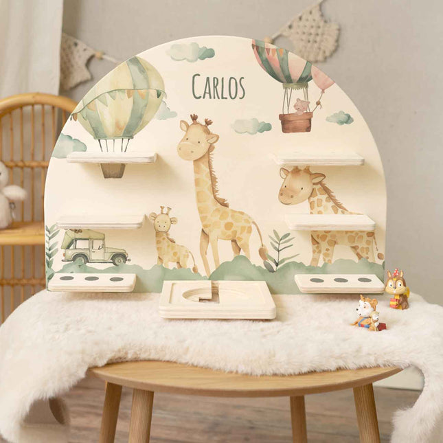 SEO. Toniebox Regal für Kinderzimmer - Giraffe - Personalisiert mit Namen - Linkreich