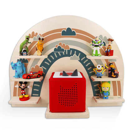SEO. Toniebox Regal für Kinderzimmer - Regenbogen - Kinder Wandregal - Blau Linkreich
