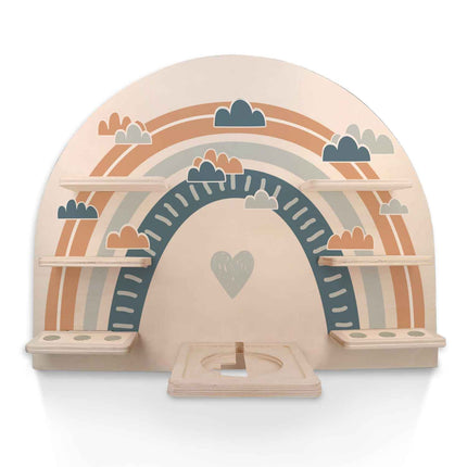 SEO. Toniebox Regal für Kinderzimmer - Regenbogen - Kinder Wandregal - Blau Linkreich