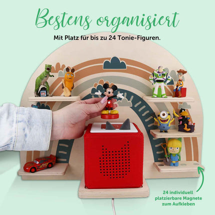 SEO. Toniebox Regal für Kinderzimmer - Regenbogen - Kinder Wandregal - Blau Linkreich