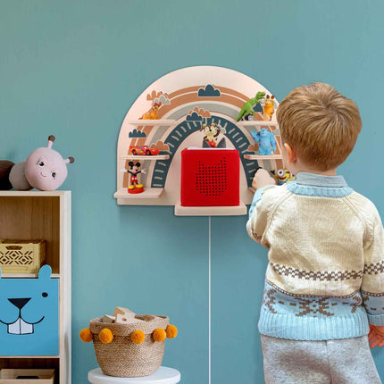 SEO. Toniebox Regal für Kinderzimmer - Regenbogen - Kinder Wandregal - Blau Linkreich