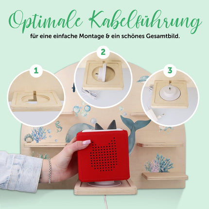 SEO. Toniebox Regal für Kinderzimmer - See - Personalisiert mit Namen - Linkreich