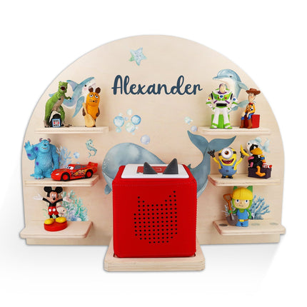 SEO. Toniebox Regal für Kinderzimmer - See - Personalisiert mit Namen - Linkreich