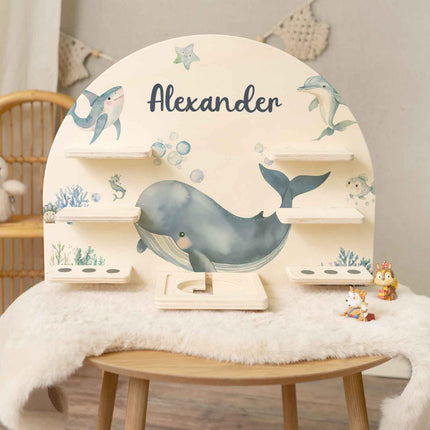 SEO. Toniebox Regal für Kinderzimmer - See - Personalisiert mit Namen - Linkreich
