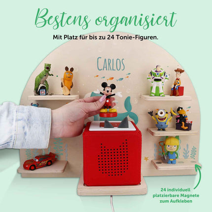 SEO. Toniebox Regal für Kinderzimmer - Wal - Personalisiert mit Namen - Linkreich
