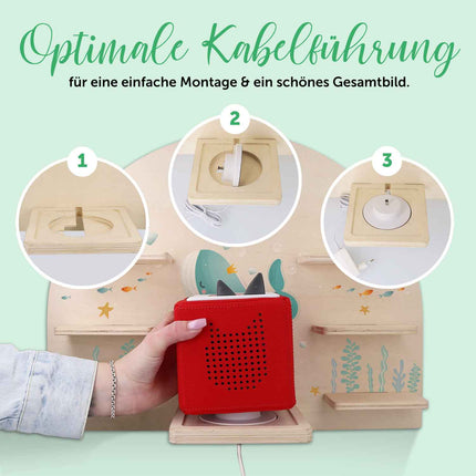 SEO. Toniebox Regal für Kinderzimmer - Wal - Personalisiert mit Namen - Linkreich