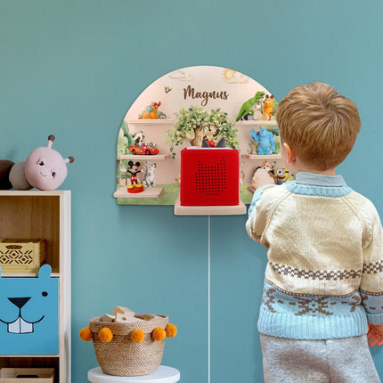 SEO. Toniebox Regal für Kinderzimmer - Wald - Personalisiert mit Namen - Linkreich