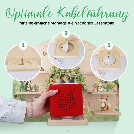 SEO. Toniebox Regal für Kinderzimmer - Wald - Personalisiert mit Namen - Linkreich