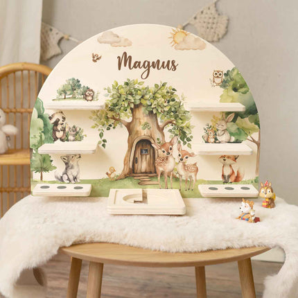 SEO. Toniebox Regal für Kinderzimmer - Wald - Personalisiert mit Namen - Linkreich